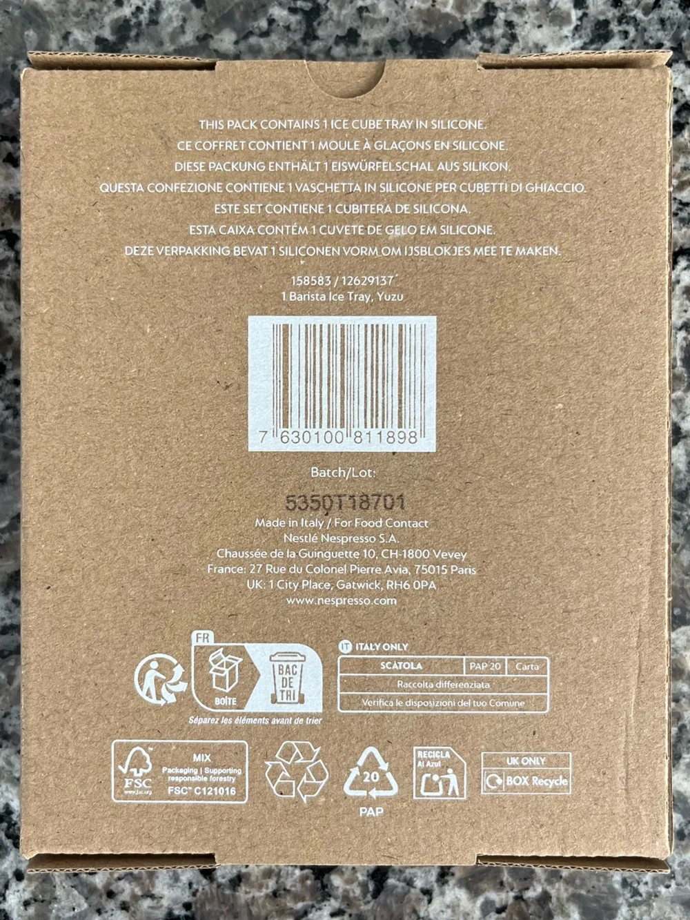 Nespresso Barista Ice Tray - Brand New 🧊